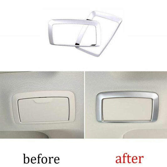ABS Silver Fit for BMW 5 Series G30 2017-2018 2022 Rear Makeup Mirror Frame Trim