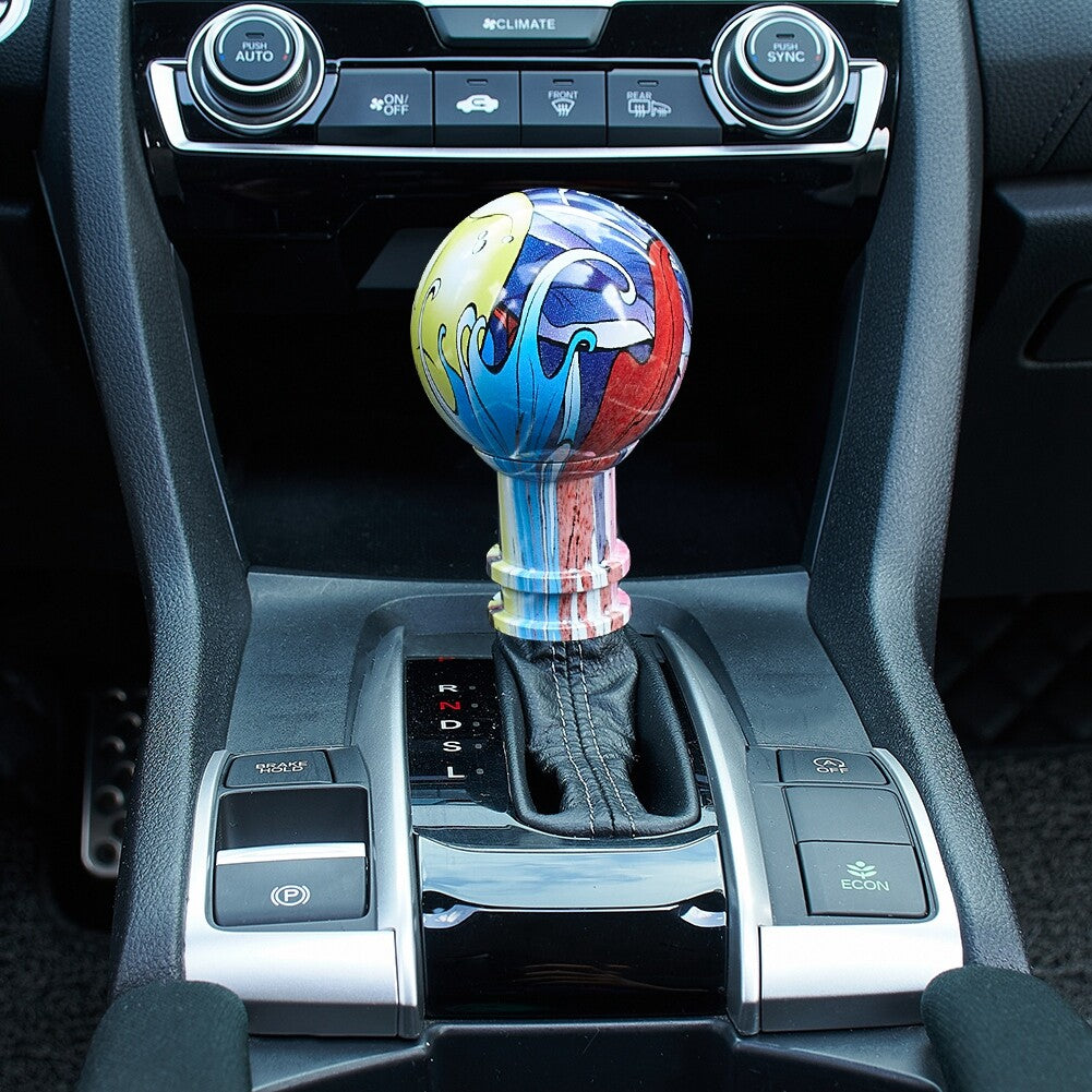 Universal Fit Manual/Automatic Graffiti Round Shape Car Gear Shift Knob