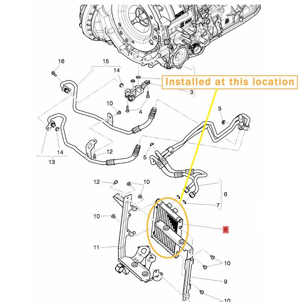 Equipment Manufacturer ( ): 4B0317021D- Differential Oil Cooler for Bentley GT Flying Spur