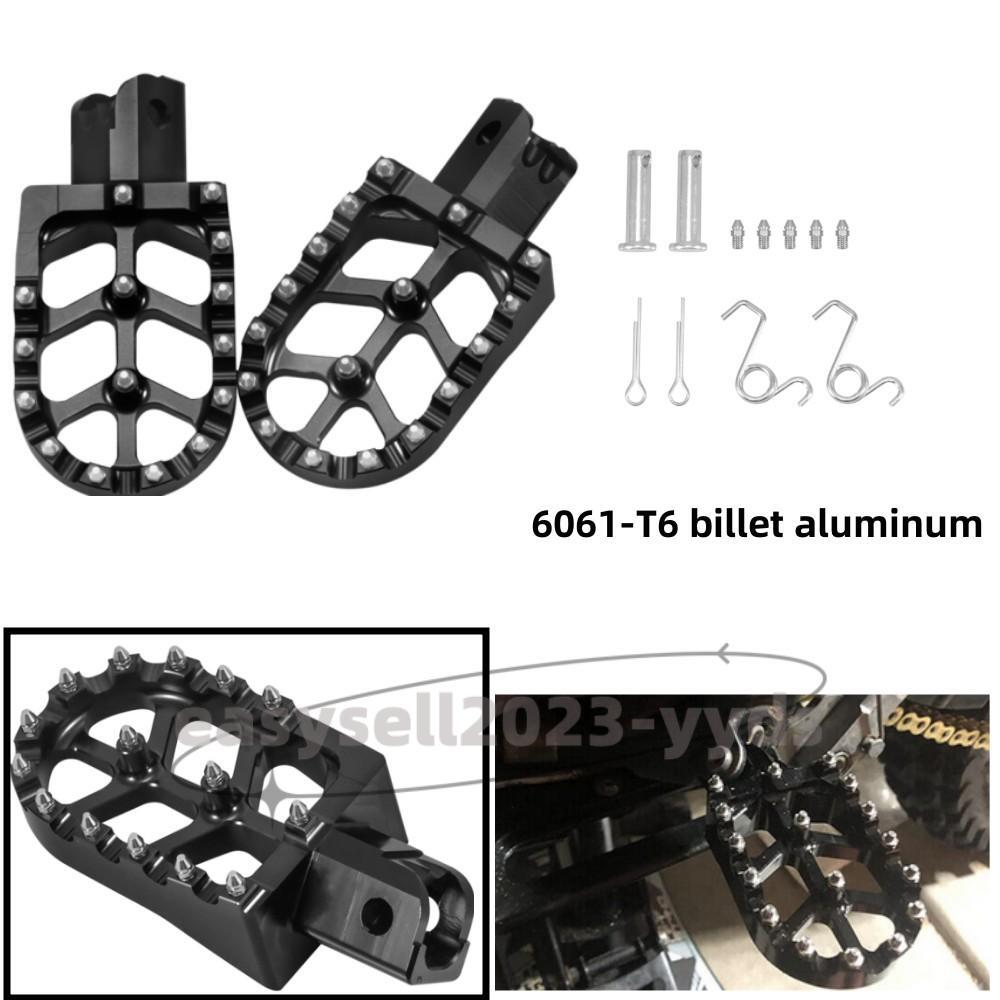 1x Pair CNC Black Foot Pegs Rests Pedals For SX125 150 250 SXF/XCF/250/350/450