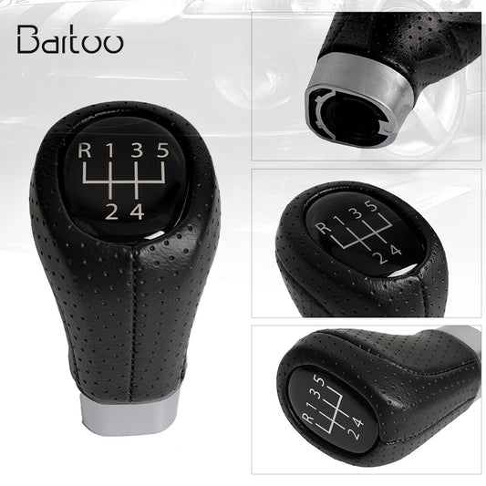 5 Speed Shift Knob Black PU Leather for BMW E36 E46 M3 Z4 3.0 E90 E91 E92 M5 E39