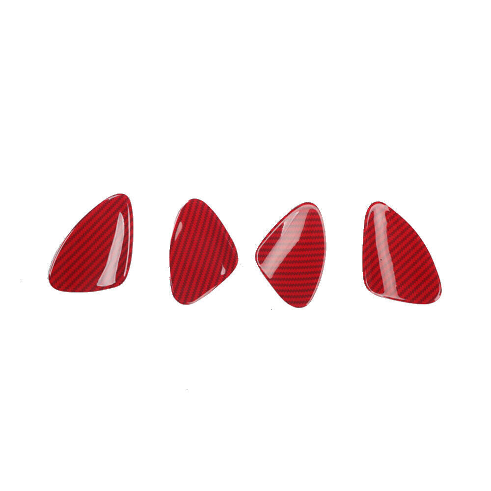 Car Inner Door Bowl Sticker Trim 4PCS Fit for Lexus for ES 2018-21 Red Carbon Fiber