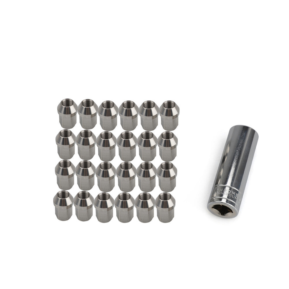 24PCS 35mm Stainless Steel Wheel Nuts Lug Nuts Hex 19mm M141.5 High strength