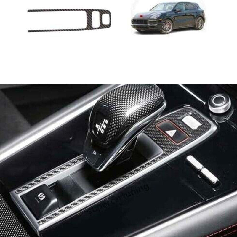 Dry Carbon Fiber Middle Console Gear Shift Frame Trim for Porsche for Cayenne 18-22