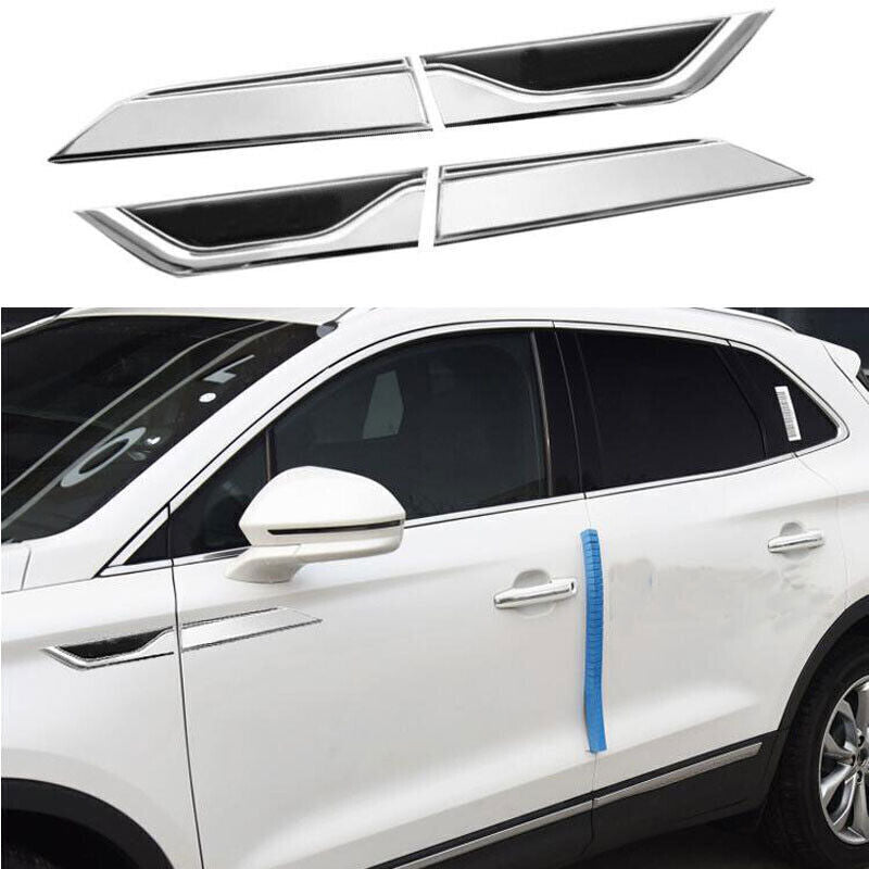 for Lincoln MKZ/MKX/MKC 2017-2020 Chrome+Black Side impact Bars Badge Trim Decor