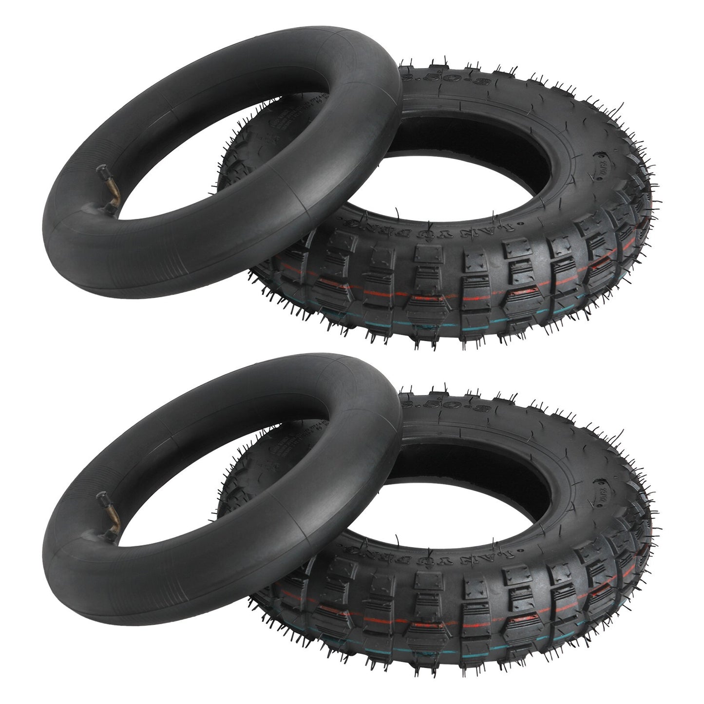 2-Piece Off-Road 3.50-8 Tire Tubing for Honda Z50 Trail Pit Bikes/Electric Scooters for Lawns and Gardens