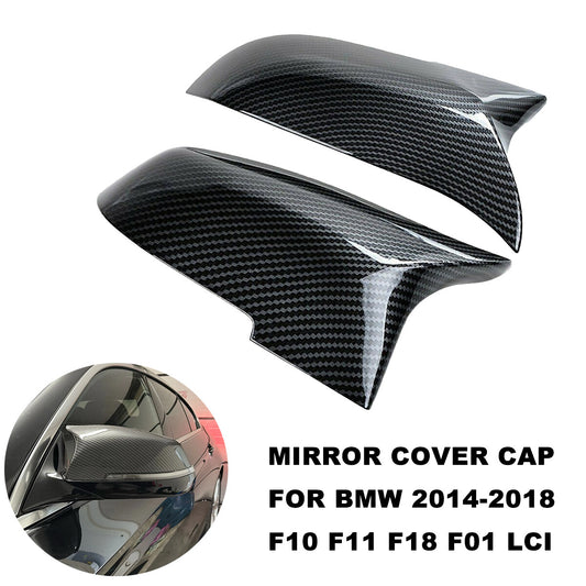 Suitable for 2014-2018 for BMW 5 Series F10 F11 F18 LCI carbon fiber side mirror caps.