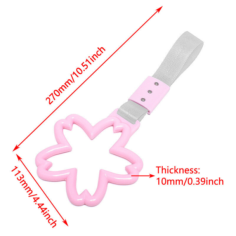 Pink Car Warning Handle Strap Subway Train Bus Cherry Blossom Tsurikawa Ring JDM