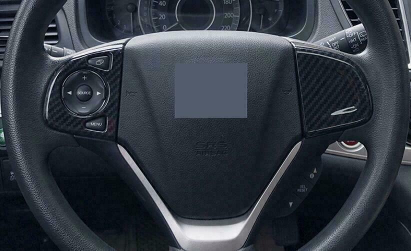 Steering Wheel Button Frame Trim Fit for Honda CRV CR-V 2012-2016 Carbon Fiber