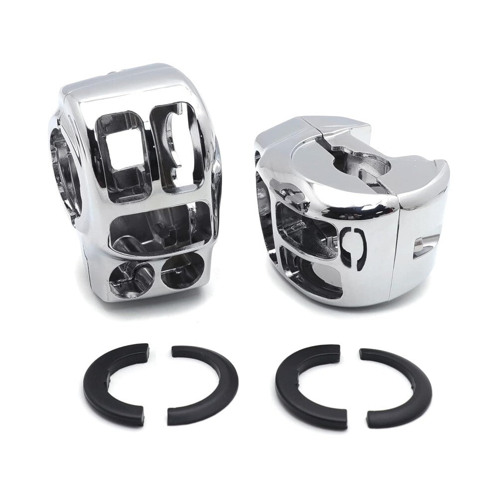 Chrome Handlebar Control Switch Housing Cover for Harley Touring Electra Glide