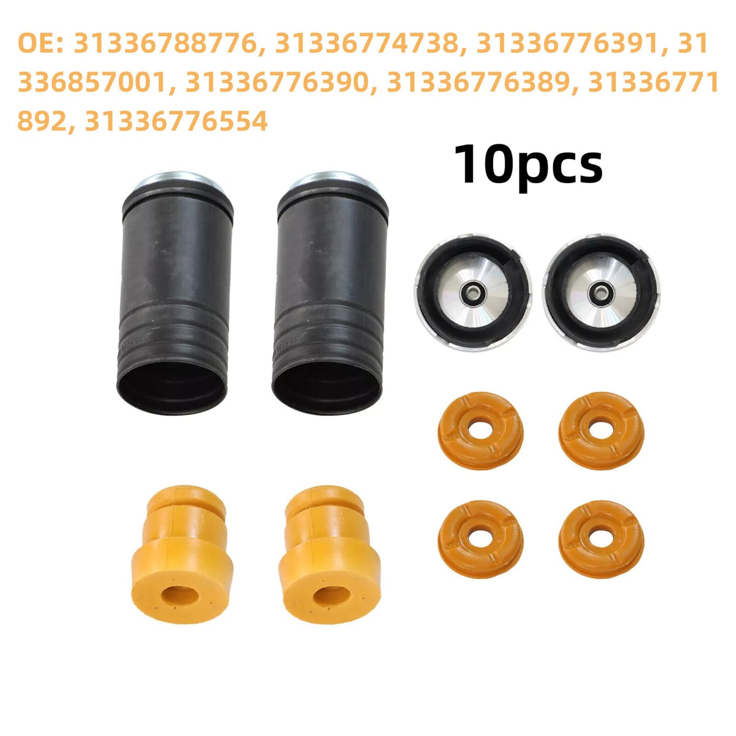 New Front Strut Shock Mount Support Upper Lower Bump Stop Sets for BMW X5 X6