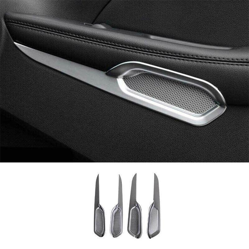 Inner Door Panel Cover Trim 4PCS Fit for Ford Explorer 2016-2019 Matte Silver