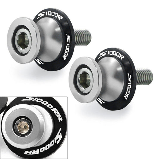 for BMW S1000R S1000RR 2014-2018 Silver Swingarm Spools Stand M8 Screws Slider