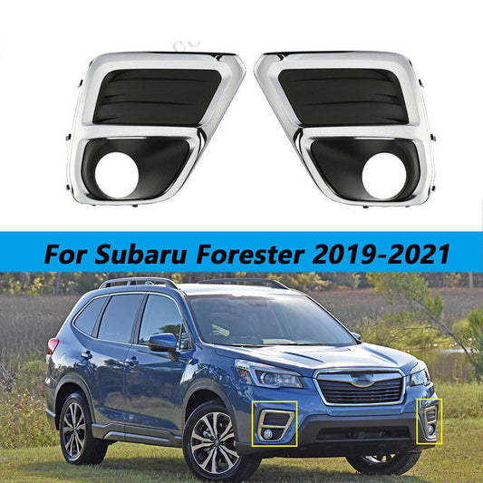 for Subaru Forester 2019 2020 2021 Front Bumper Fog Light Trim Cover Bezel Pair