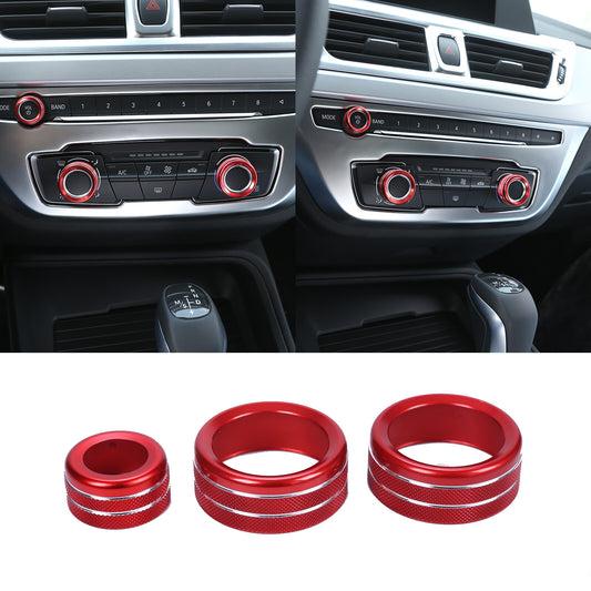 4-Piece Silver Alloy Internal AC Volume Blade Ring Trim for Corvette C7 2014-2019