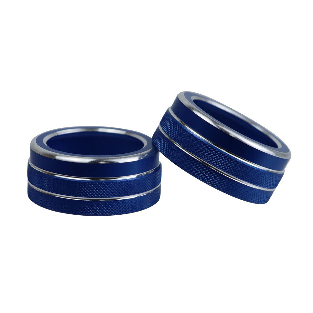 2Pcs Blue AC Air Control Switch Knob Ring Cover Trim for Toyota for Corolla 2019-22