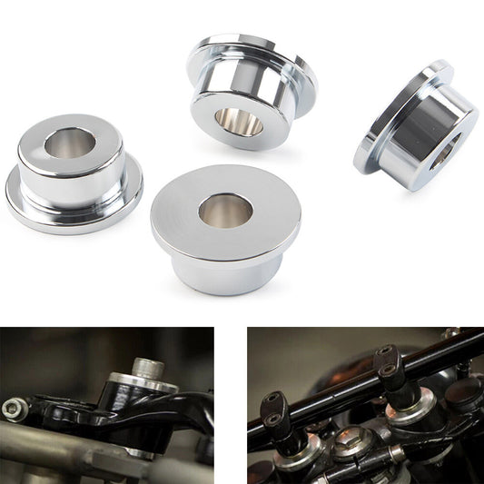 Handlebar Riser Bushings Mounts Fit for Harley Dyna Wide Super Glide Softail Chrome