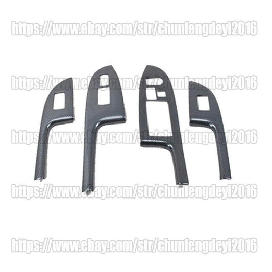 for Honda Accord 2003-2007 4pcs Carbon Fiber Window Lift Panel Switch Cover Trim