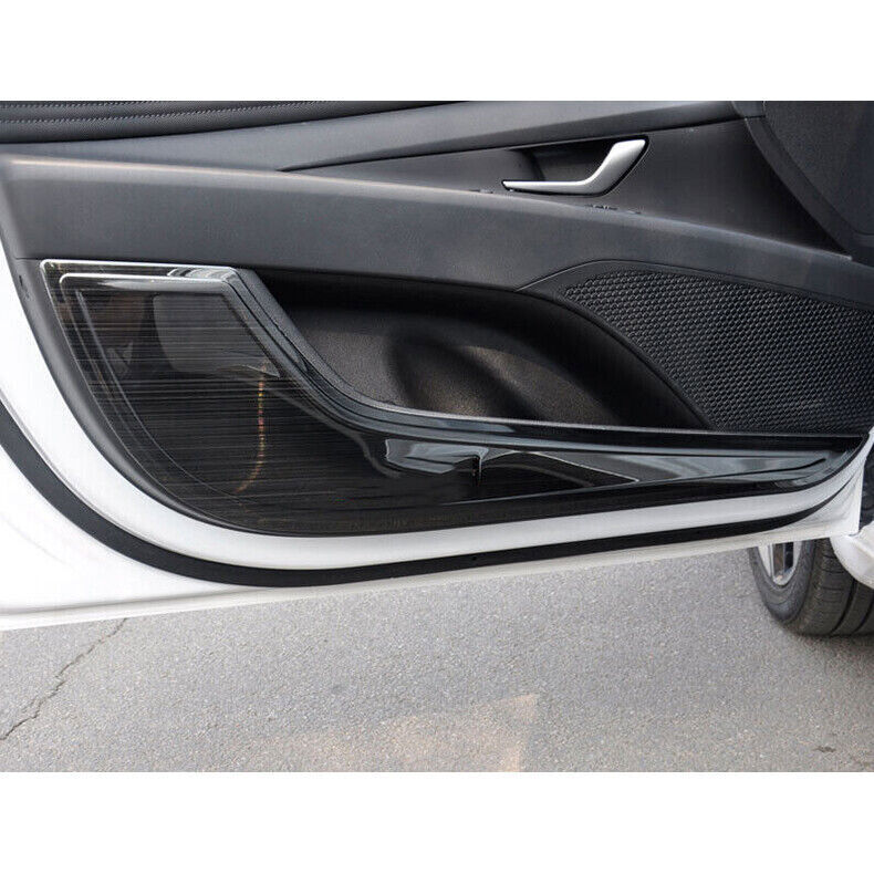 4x for Hyundai for Elantra 2021-2023 Black titanium Inner Door Anti-Kick Cover Trim