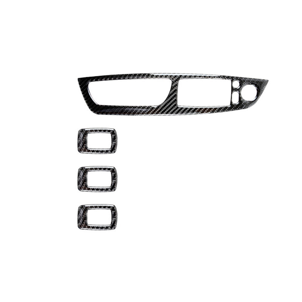 4Pcs Carbon Fiber Window Lift Control Cover Trim for BMW X5 E70 X6 E71 2008-2013