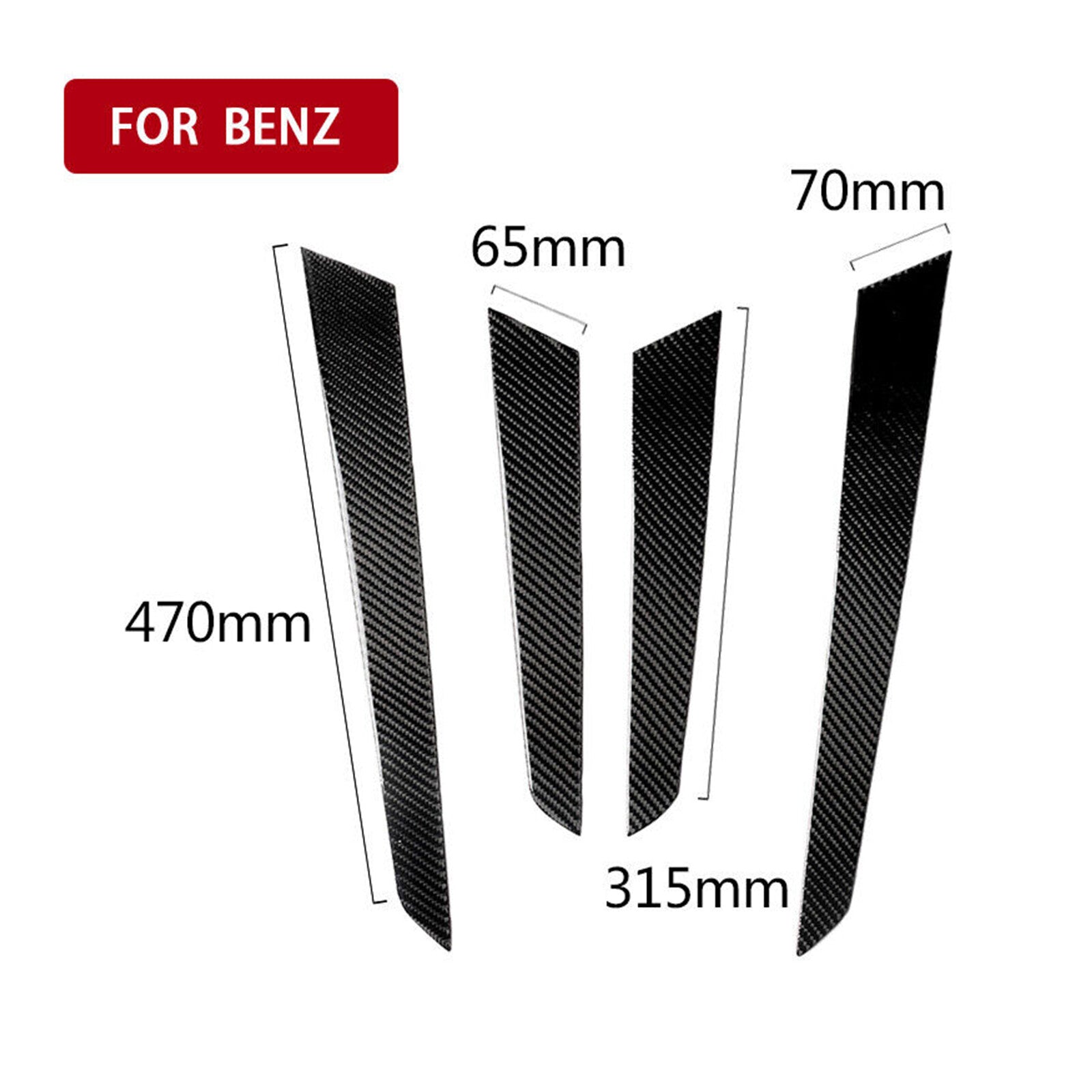 for Mercedes-Benz C Class W204 2007-13 Carbon Fiber Door Panel Cover Accessories