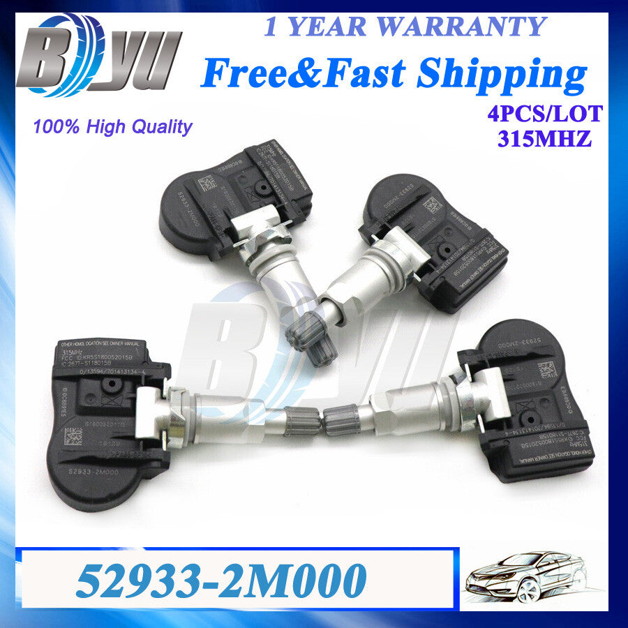 4PCS TPMS Tire Pressure Sensor for Hyundai Accent for Kia Forte 52933-2M000
