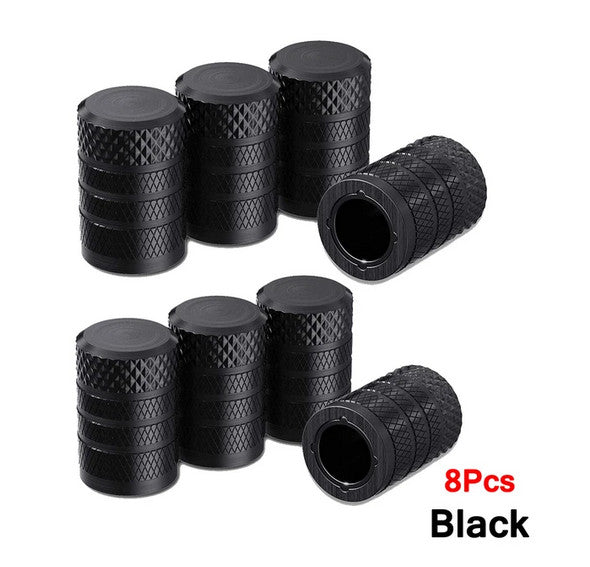 4-piece car tire valve cover rod air dust cover, sky blue, suitable for Cadillacs.