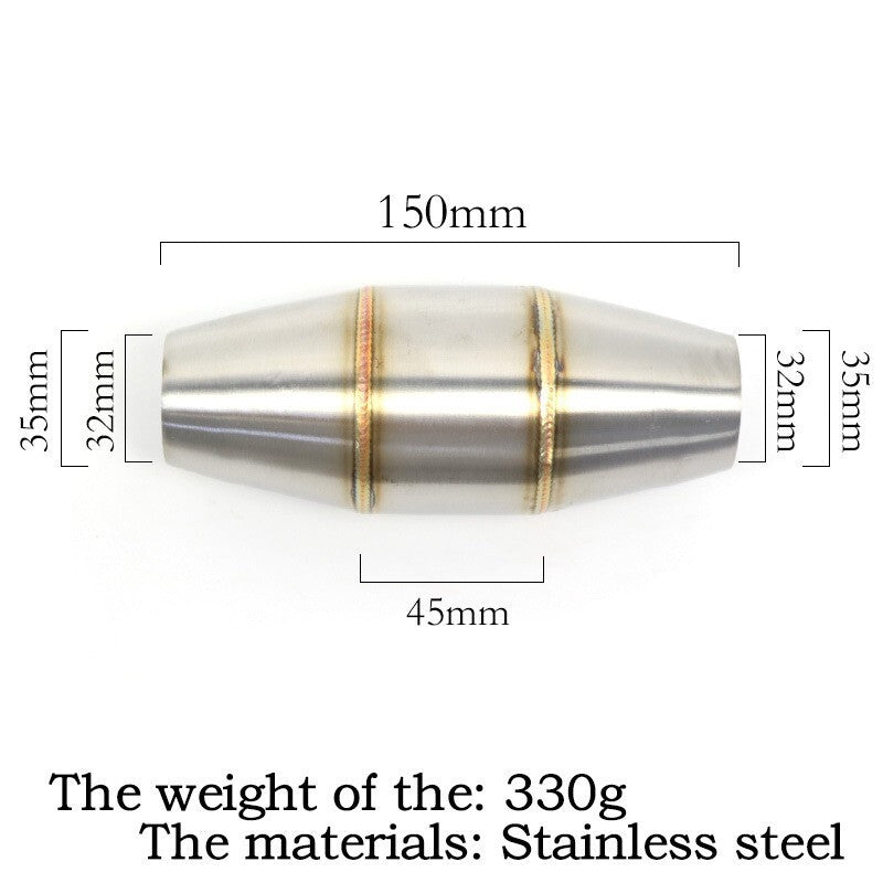 35MM Motorcycle Exhaust Muffler Stainless Steel Pipe Middle Connector Link ATV