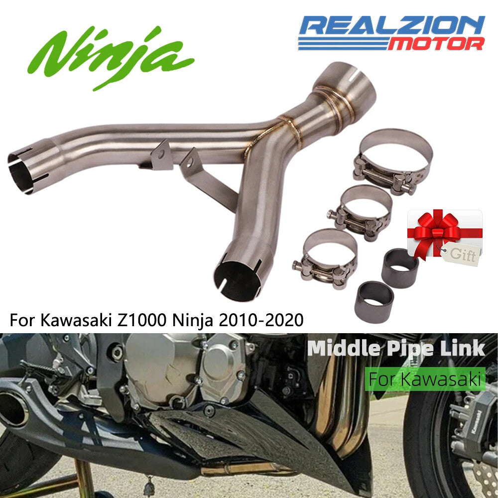 Middle Link Pipe Slip-on Escape for Kawasaki Z1000 2010-2020 2018 Exhaust Pipe