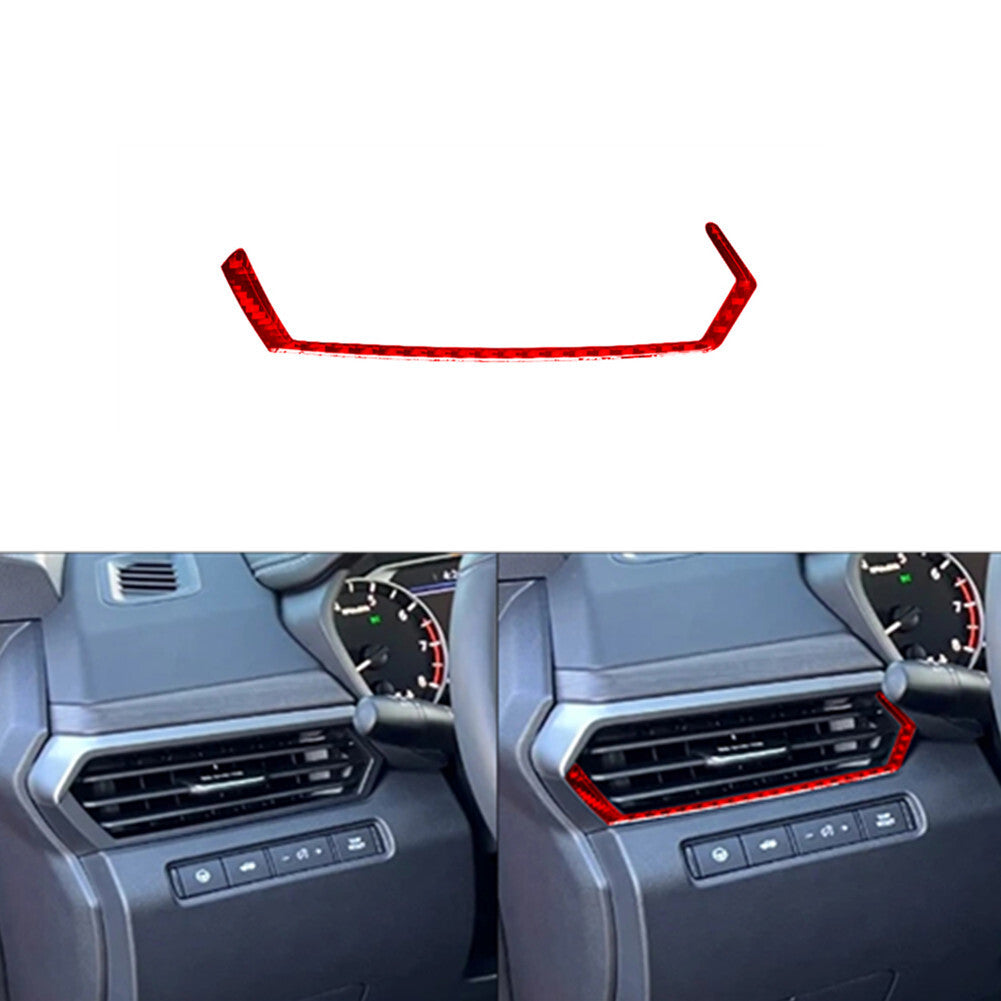 Red Carbon Fiber Driver Side Air Vent Frame Cover Trim for Nissan Altima 2019-22