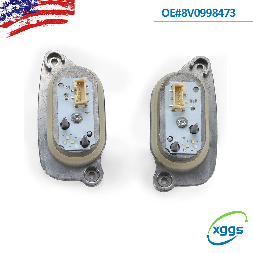 2PCS Xenon Headlight 8V0998473 for AUDI A3 S3 Light LR DRL module 8V0998474