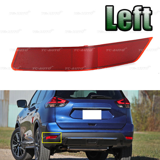 Left for Nissan Rogue 2017-2020 Rear Bumper Marker Light Reflector lamp