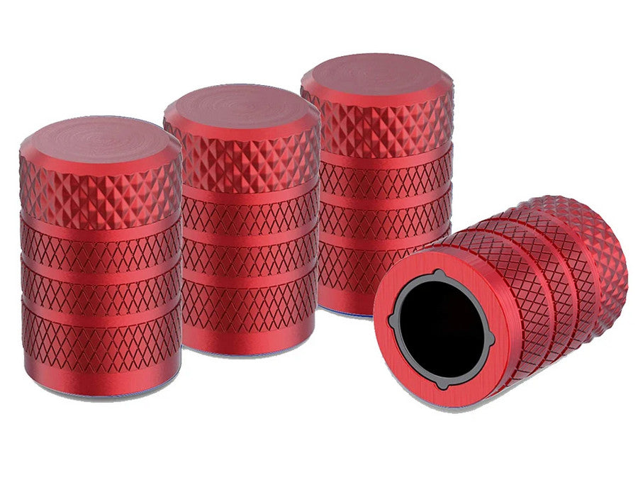 4-piece universal red tire valve cover rod air dust cover for Lexus