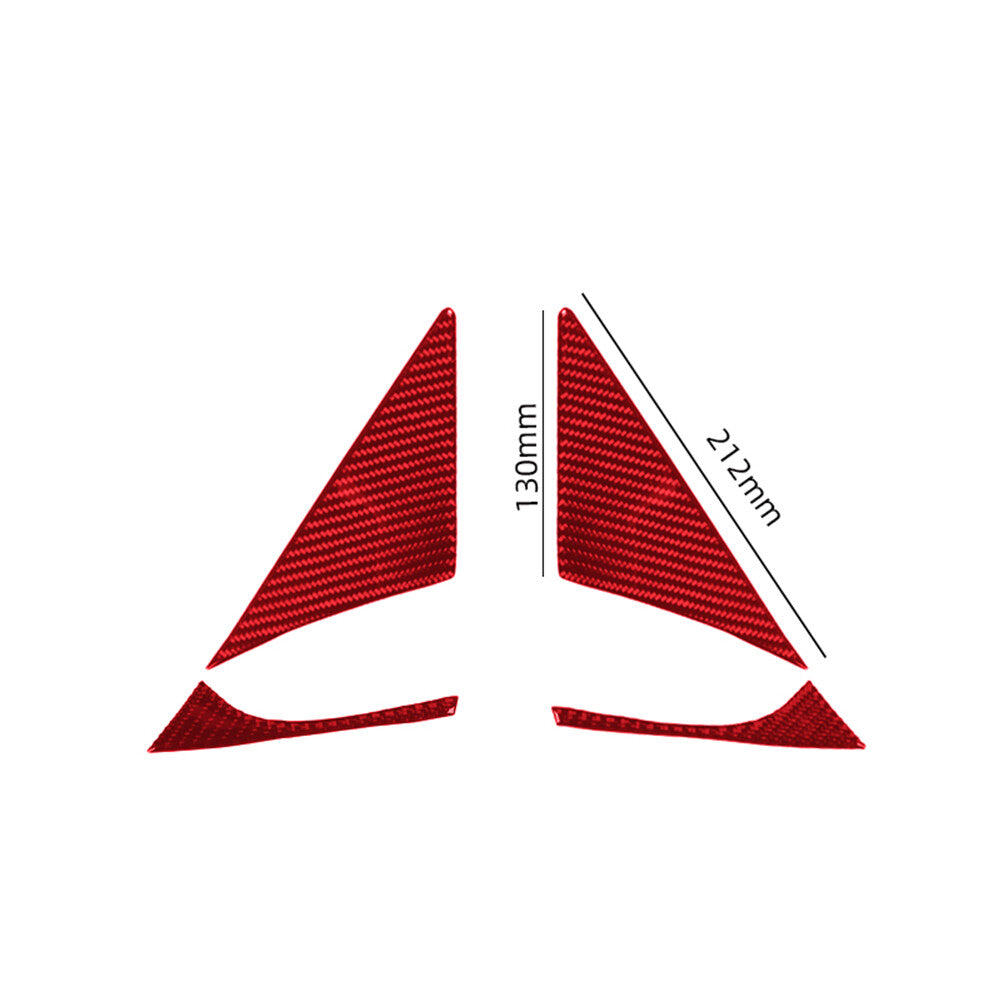 4X Red Carbon Fiber A Pillar Triangle Trim for Toyota Supra 2019-2022
