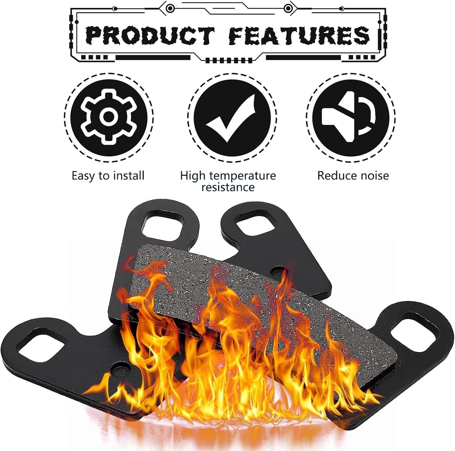 Brake Pads for Polaris General 1000 EPS 2016-2023,General Crew XP 1000 2019-2023