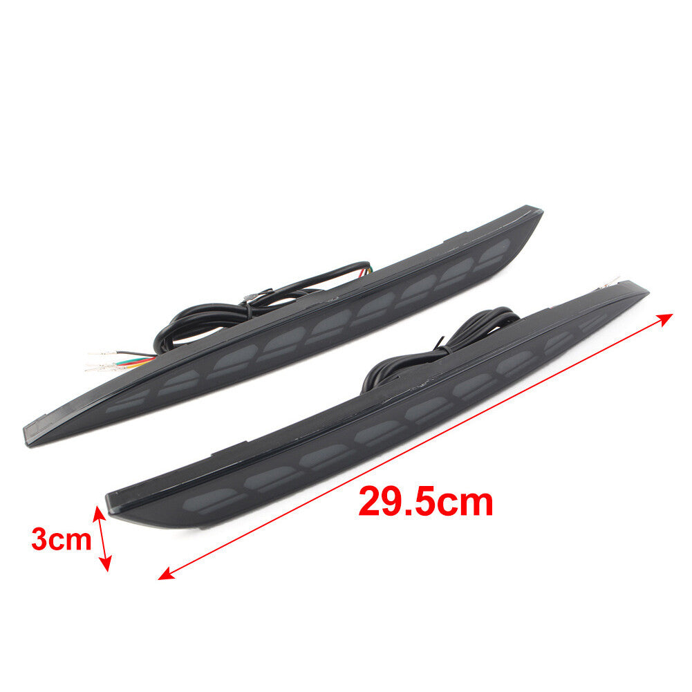for Tesla Model 3 Dragon Scale Style Rear Bumper Fog Light Brake Lamp Reflector