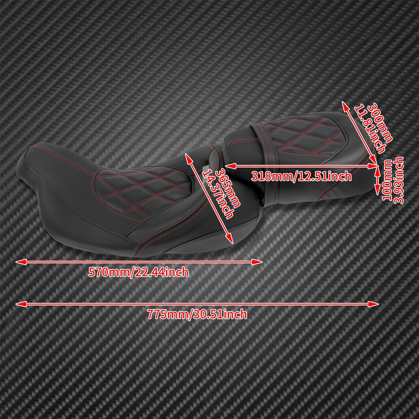 Two Pieces Driver Passenger for Seat Fit for Harley Touring Road Glide 2009-2021