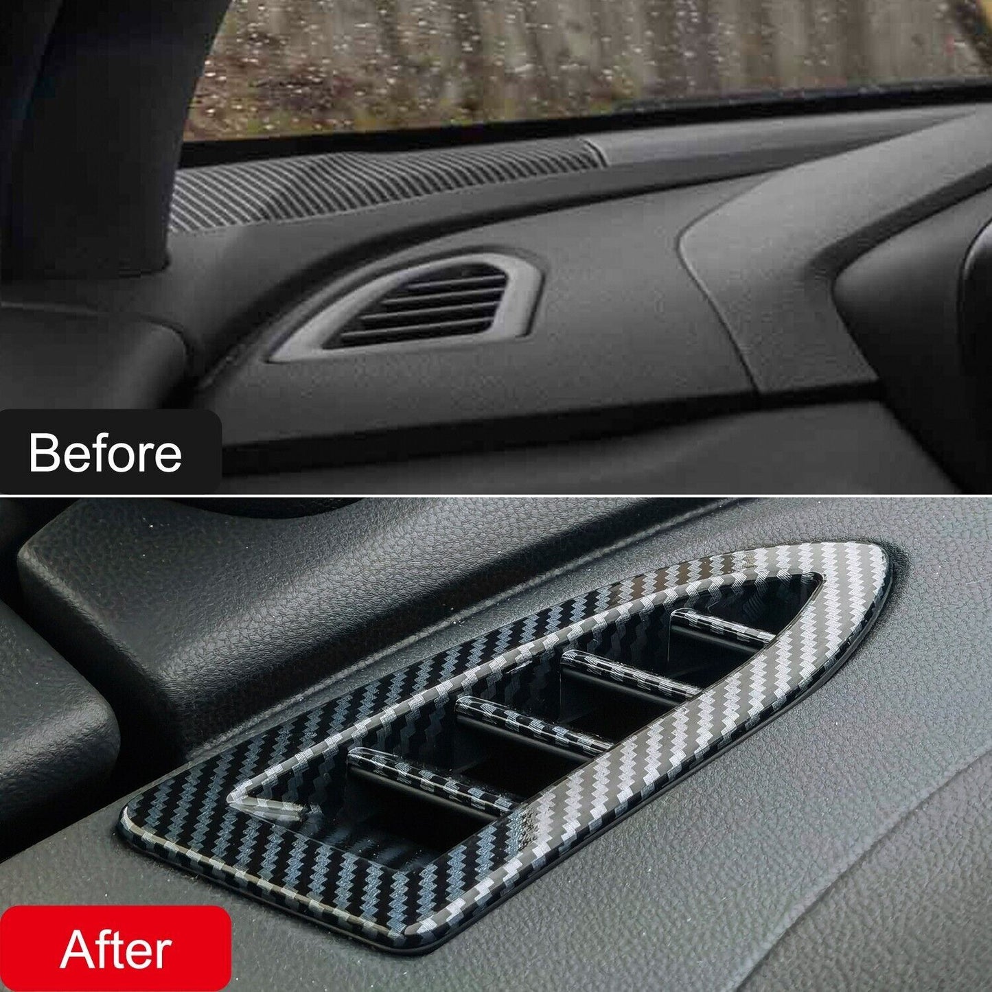 Carbon Fiber Look Inner Front Air Vent Cover Trim for Subaru WRX STI 2022 2023