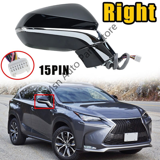 1Pc for Lexus NX Series NX200t NX350 2015-2021 Right Rearview Mirror Assy 15 PIN