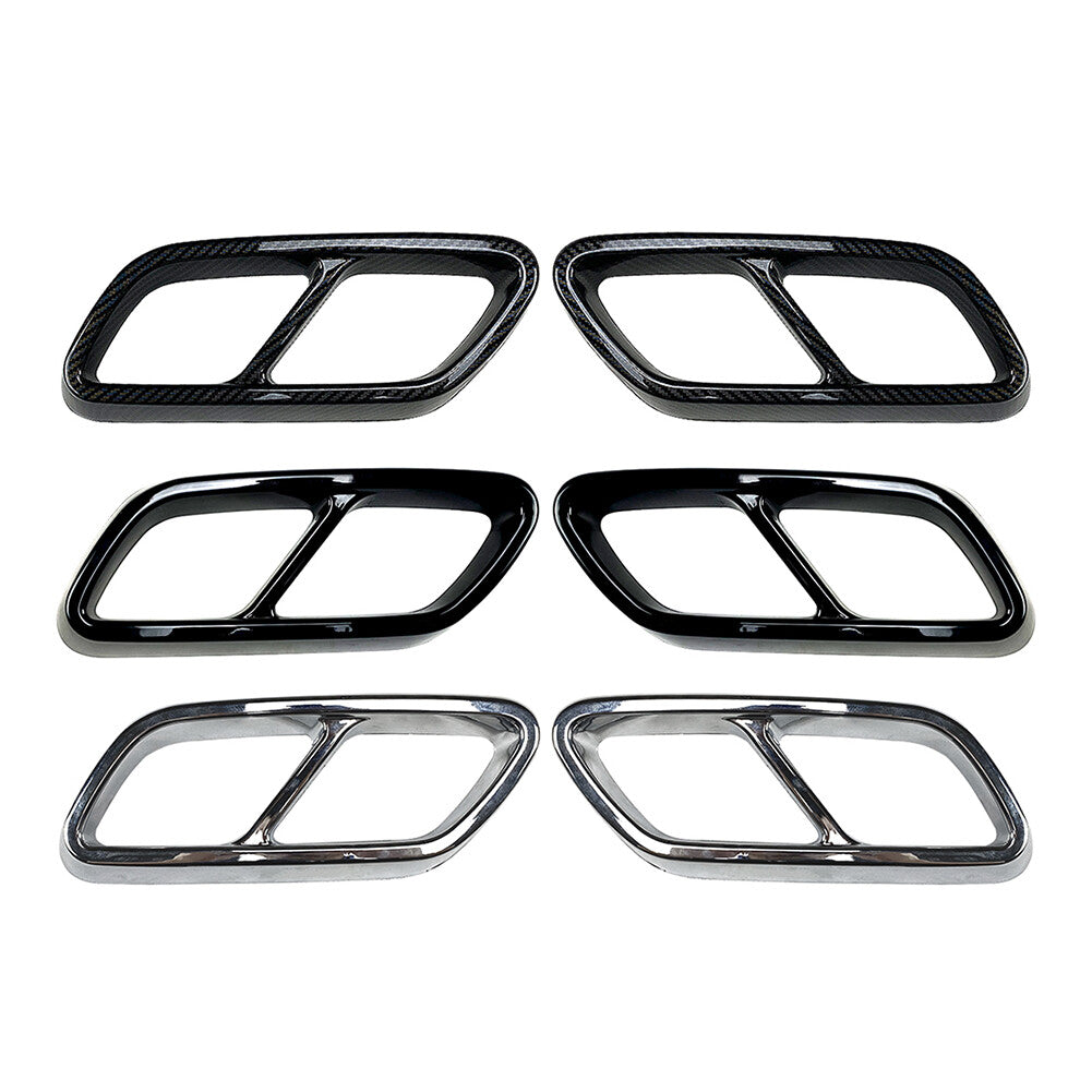 Rear Exhaust Muffler Tail Pipe Cover Trim for Mercedes-Benz C-Class W206