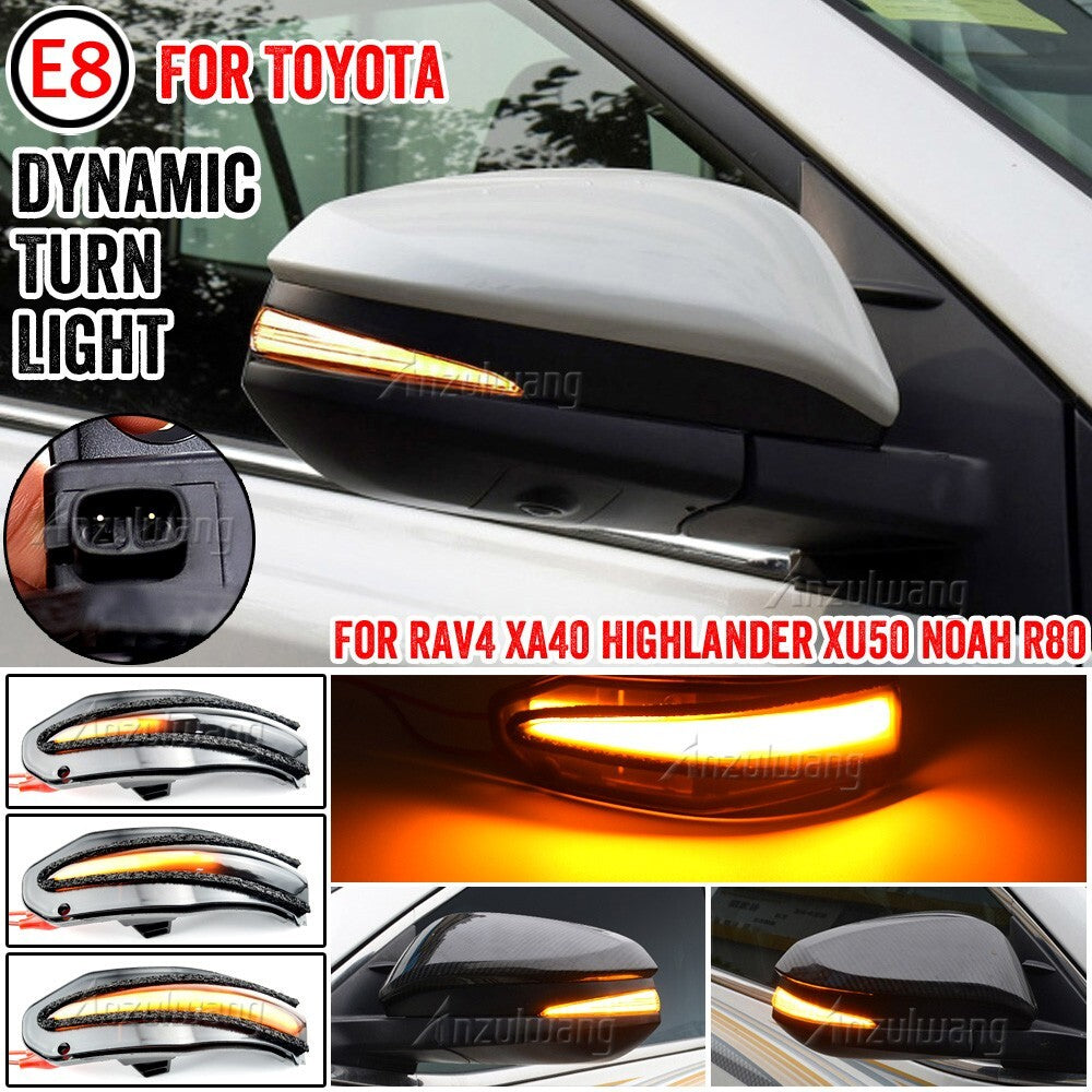 Dynamic Turn Light for Toyota RAV4 XA40 Highlander Kluger Noah R80 4Runner MK5