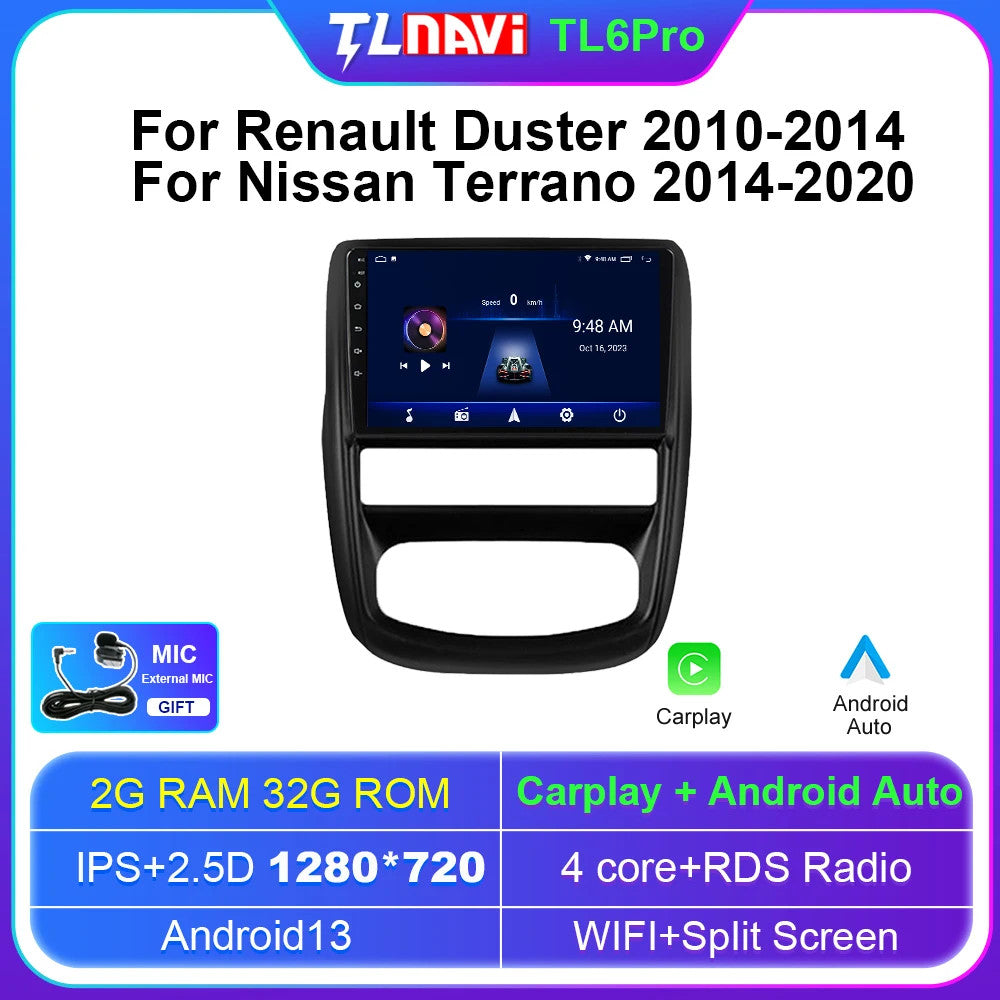 CarPlay Car Stereo Radio for Renault Duster for Nissan Terrano GPS Player Screen