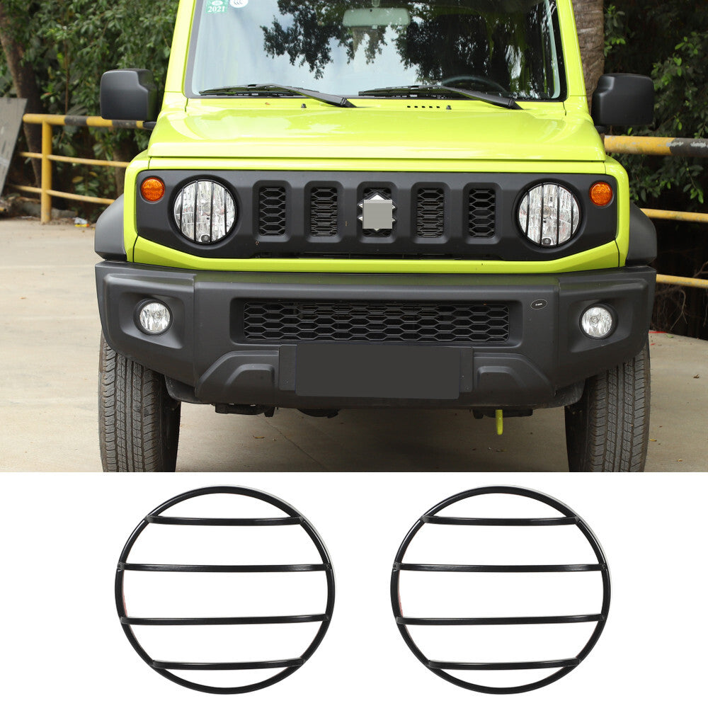 for Suzuki for Jimny 2019-23 Front Headlight Lamp Guard Cover Iron Black Accessories