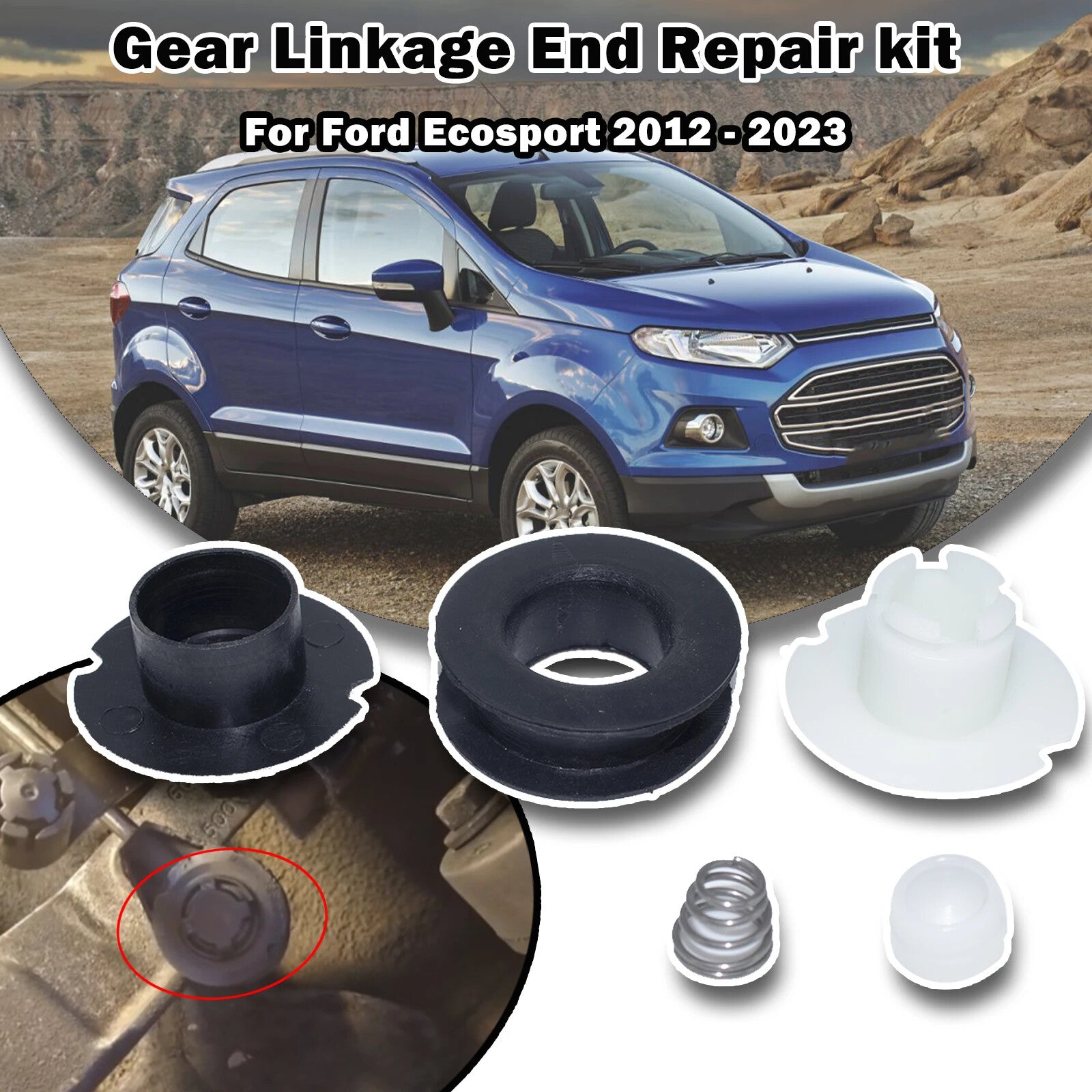 for Ford Ecosport Gear Shifter Cable Linkage End Repair Kit Shifting Issue Fix