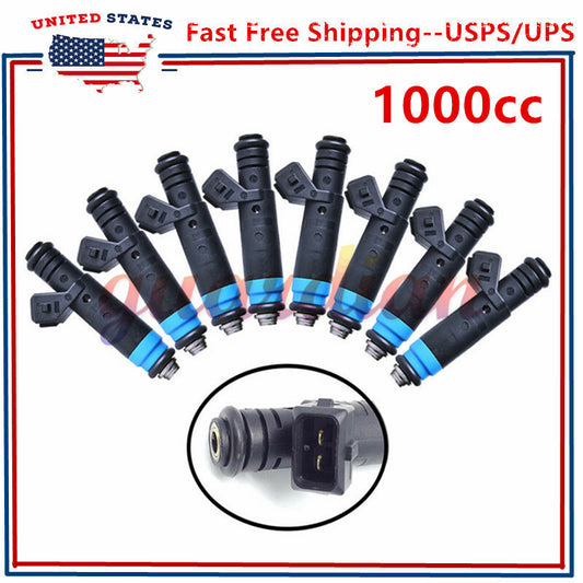 8x Fuel Injectors for Ford for Lotus for Dodge 1000cc High Impedance EV1 OEFI114992 US