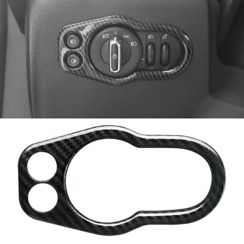 Fit for BMW for MINI Cooper F55 F56 Carbon Fiber LHD Inner Headlight Switch Cover Trim