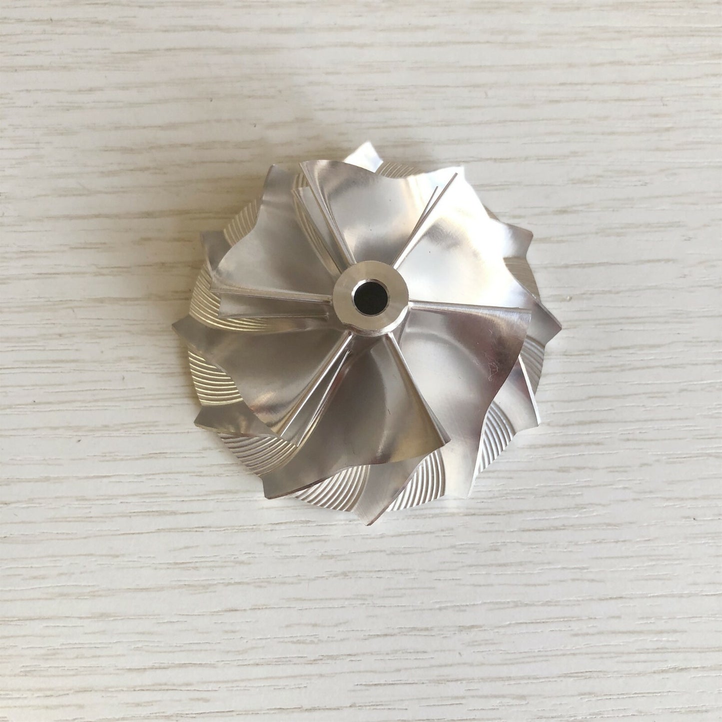 RHF5 Reverse 49.10/65.00 mm 6+6 Blade Performance Turbine Blank Compressor Wheel