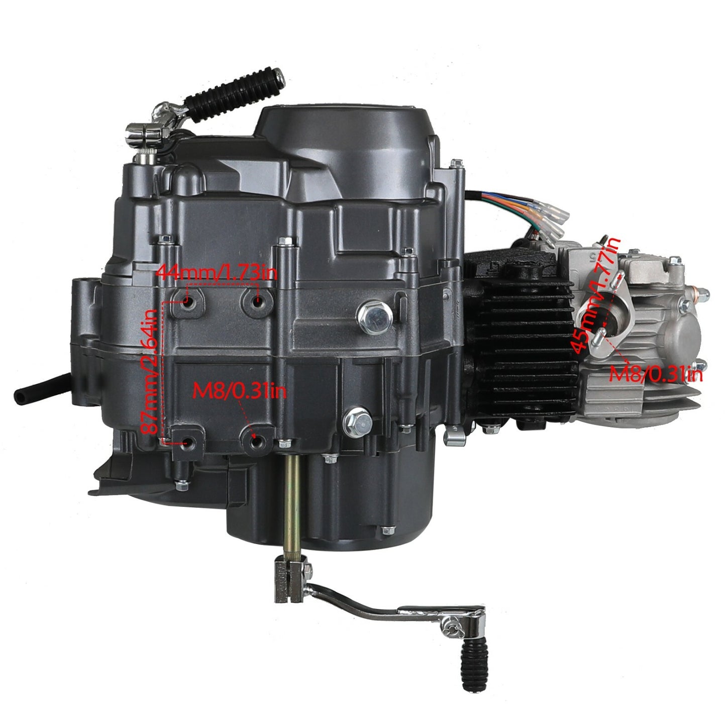 for Lifan 125cc engine motor kit semi-automatic electric/kick start for CT70, CT90, 110, SSR