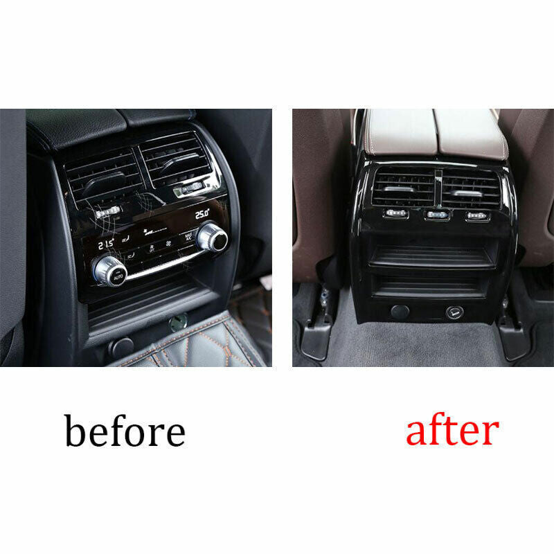 for BMW 5 Series G30 2018-19 ABS Black Rear Air Outlet Anti-Kick Panel Vent Trim