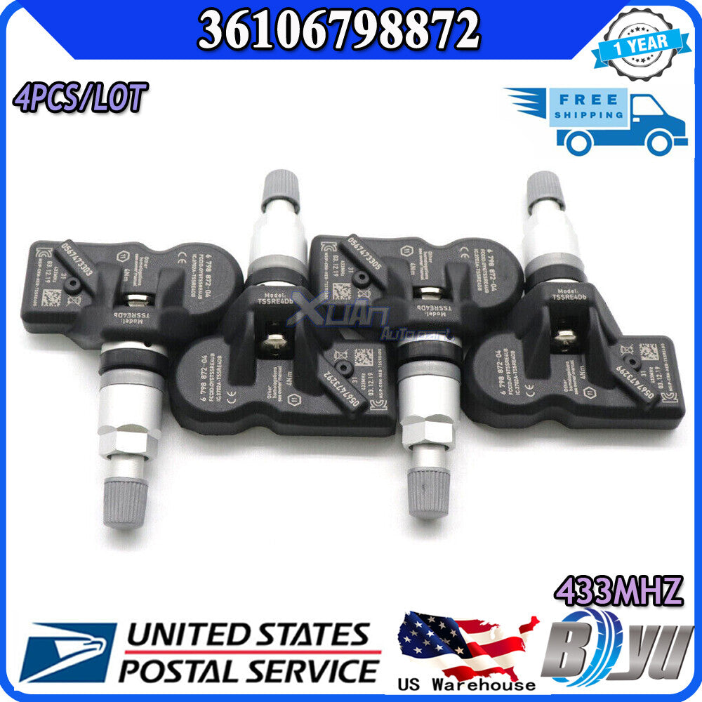 36106798872 for BMW TPMS 4 Tire Pressure Monitoring Sensor 433MHz NEW 6798872-04